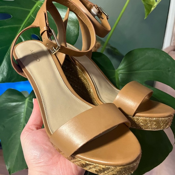 Aldo Leather Wedge Sandal - Picture 2 of 4